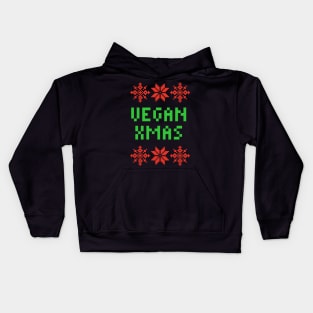 Vegan Xmas - Ugly Christmas Sweater Style Kids Hoodie